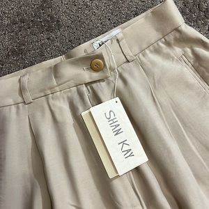Shan Kay Menswear Inspired relaxed fit pleated trouser pants